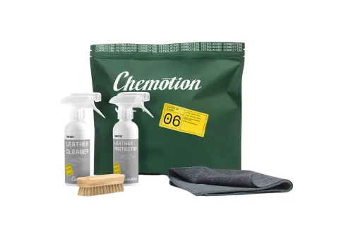 Läderkit Classic från Chemotion NEW med rengöringsmedel, skyddsmedel, borste och mikrofiberduk