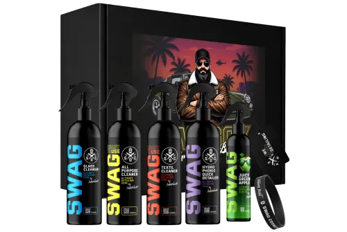 SWAG Presentbox Bilvård för Honom med Quick Detailer, Glass Cleaner, APC och bilparfym