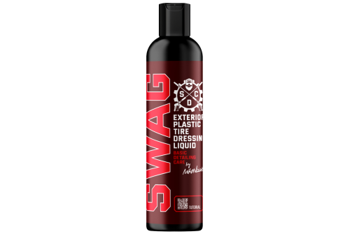 Däckglans och plastvård 250ml flaska med satinmatt finish från SWAG Detailing Cosmetics
