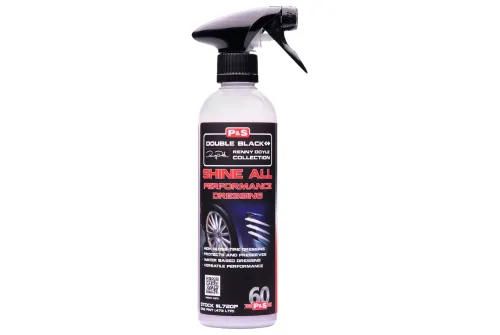 P&S Tyre Dressing 473 ml bottle for professional tyre and rubber treatment with durable shine