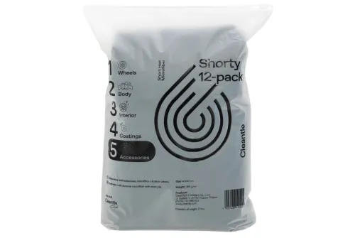 Cleantle Microfibre Shorty 12-pack short pile microfibre cloth 350gsm 40x40cm for detailing