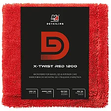 Mikrofiberduk X-Twist Red 40x40cm 1200gsm Twisted Pile Snabbabsorberande, MA
