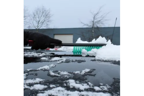 Vikan Snöborste med Isskrapa 490 mm i rostfritt stål för snö- och isröjning på fordon
