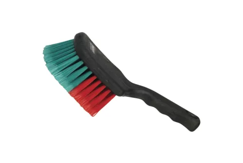 Vikan Hand Brush 522752 with short handle and soft bristles for car upholstery cleaning