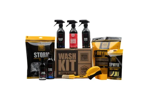Good Stuff Wash Kit biltvätt startpaket 10 delar med shampoo, detailer, järnlösare och tillbehör