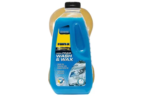 Rain-X Ceramic-X High Foam Wash & Vax 1L flaska med svamp för bilvårdsschampo
