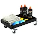 Poka Premium work trolley in galvanised steel with low compact construction for detailing and workshop
