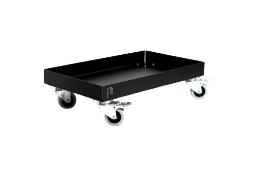Poka Premium work trolley in galvanised steel with low compact construction for detailing and workshop