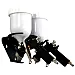 Stainless steel spray gun holder from Poka Premium for 2 spray guns, adjustable wall-mounted