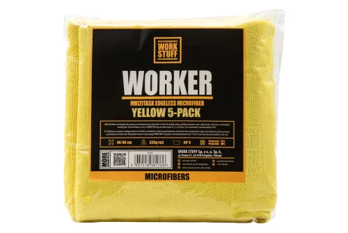WORK STUFF Microfiber Duk 40x40 cm sömlös 5-pack för detailing och lackvård