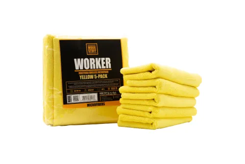 WORK STUFF Microfiber Duk 40x40 cm sömlös 5-pack för detailing och lackvård