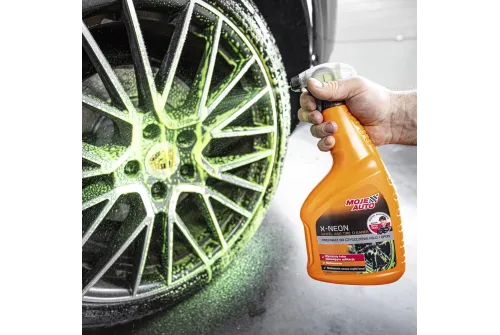 MA Pro Detailing X-NEON Fälgrengöring sprayflaska 750ml för professionell rengöring av fälgar och däck