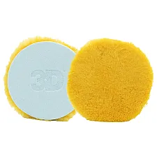 Wool Pad 6 Inch Yellow Heavy Cut, 3D Car Care