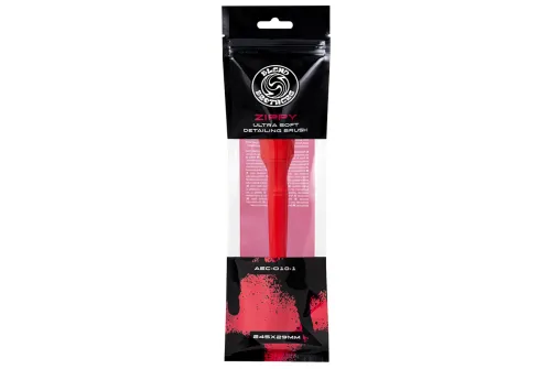 Red Blend Brothers Detail Brush ZIPPY with ultra-soft bristles, 245x29mm, ergonomic handle