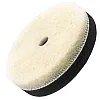 Wool Polishing Pad, Hook and Loop, Foam Backed, 80mm, Flexipads PRO