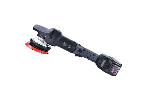 Evoxa Cordless DA Polisher 15mm with two 4Ah batteries and belt holder for professional detailing