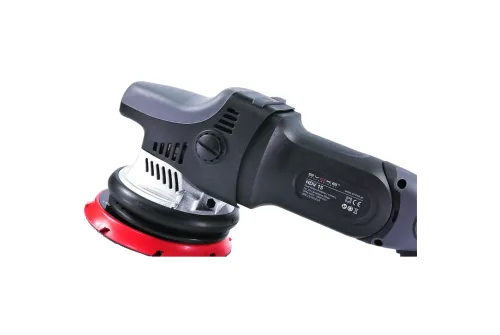 Evoxa Cordless DA Polisher 15mm with two 4Ah batteries and belt holder for professional detailing