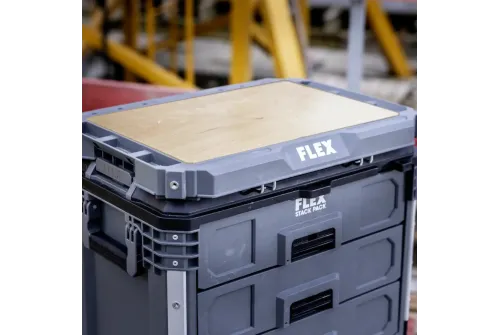 Sladdlös excenterpolermaskin FLEX XFE 2-15 18-EC med batterier, laddare och STACK PACK väskor