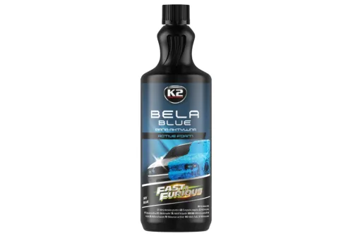 Blue active snow foam K2 Bela Blue Fast and Furious one litre bottle for effective pre-wash