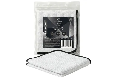 Auto Graph Microfibre Waffle Glass Cloth 40x40cm 400gsm for streak-free glass cleaning and Coating finishing