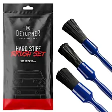 Hard Bristle Detailing Brush Set 16/24/30mm for Wheels, Tyres and Engine Bays, Deturner