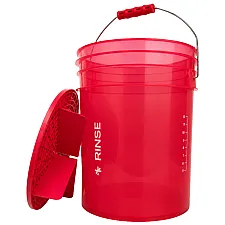 Detailinghink 20L Röd Plast med Separator och Platt Botten, BenBow
