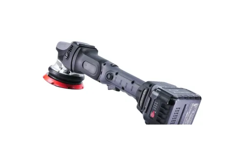 Evoxa Cordless Dual Action Polisher 21mm with 20V battery and 125mm backing plate