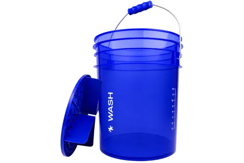 Blå BenBow Detailinghink 20L med medföljande blå separator och platt botten för biltvätt