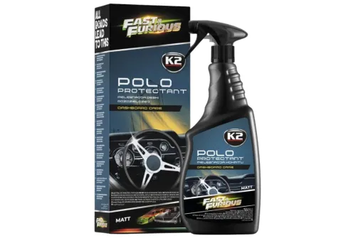 Matt instrumentbrädsvård K2 Polo Protectant 750ml flaska för plastdetaljer i bilinteriör