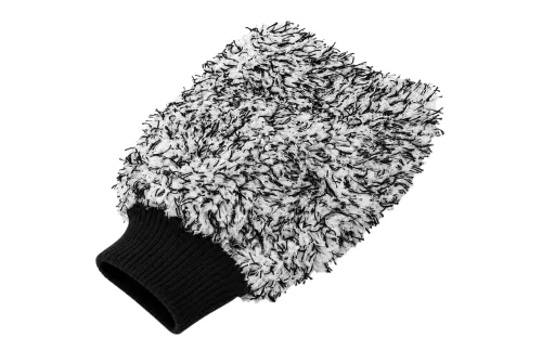 Soft BenBow microfibre wash mitt with elasticated cuff for gentle car washing and detailing