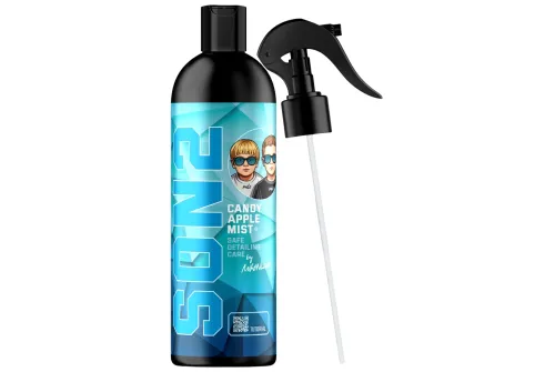 SWAG Detailing Cosmetics air freshener with a candy apple fruit scent in a 500ml spray bottle
