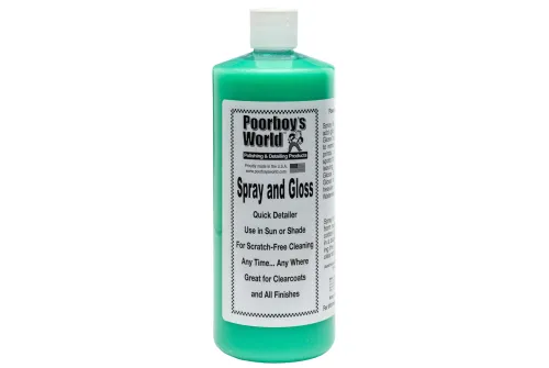 Poorboy's World Quick Detailer Spray & Gloss 946ml bottle for paint gloss and protection