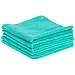 Turquoise Blend Brothers microfibre towel 5-pack with laser-cut edges for gentle interior cleaning