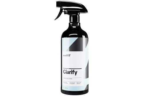 CarPro CQuartz Glass Cleaner 1L bottle for streak-free hydrophobic cleaning of automotive glass