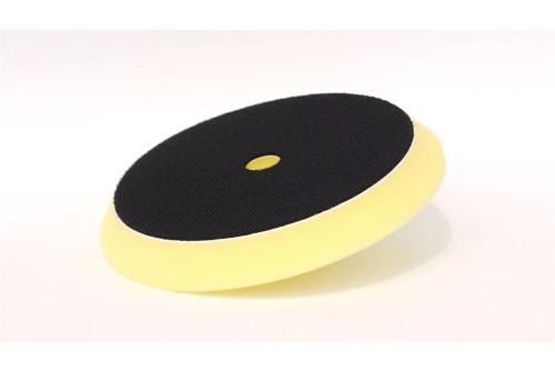 Gul Evoxa Polerpad 130/150mm Medium med öppen cellstruktur och låg profil för DA-maskiner