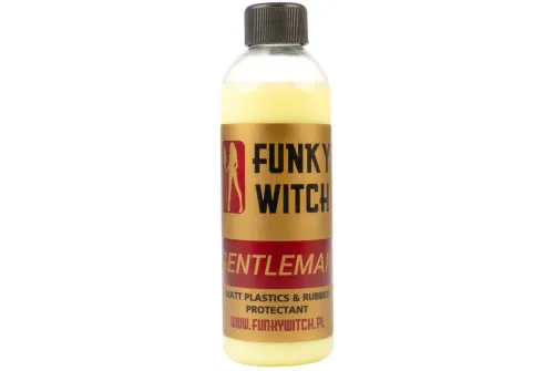 Funky Witch Matt Plastbehandling 215ml flaska med herrdoft för invändiga och utvändiga plastdetaljer