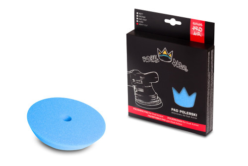Blå Royal Pads Heavy Cut Polerpad 80/100mm med öppen cellstruktur för DA-polering