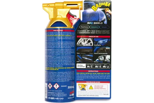 Snabbskyddsspray SOFT99 Rain Drop 300ml flaska för lack, glas, plast och krom med hydrofobisk glans