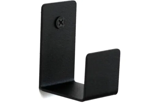 Powder-coated steel universal mount from Poka Premium, compact 3x4x6 cm for cables and accessories