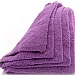 WORK STUFF Microfibre Cloths 40x40cm 350gsm in purple, 5-pack for detailing and wiping