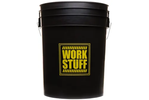 Svart WORK STUFF Buckets detailinghink med integrerad smutsseparator för professionell biltvätt och detailing