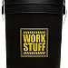 Svart WORK STUFF Buckets detailinghink med integrerad smutsseparator för professionell biltvätt och detailing