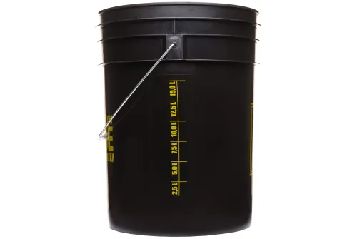 Svart WORK STUFF Buckets detailinghink med integrerad smutsseparator för professionell biltvätt och detailing