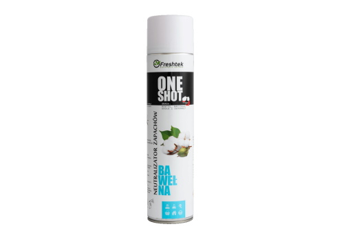 Freshtek One Shot Odour Neutraliser 600ml spray bottle for vehicle care and reconditioning
