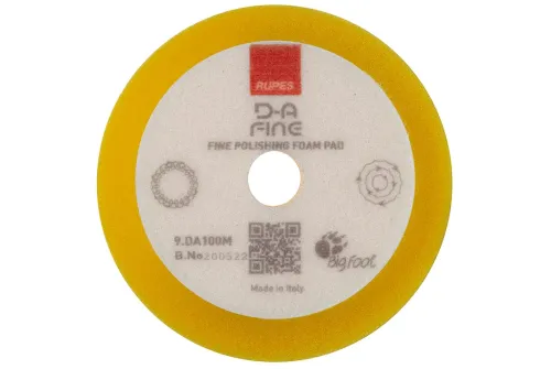 Rupes DA Fine – miękki pad polerski do maszyn Dual Action, żółty – 80/100mm