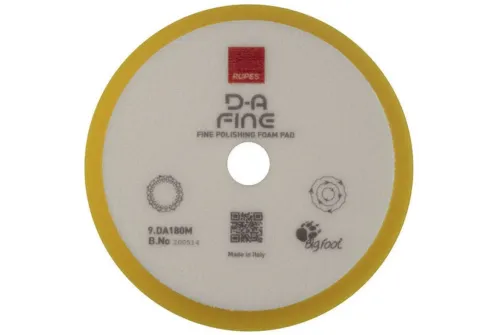 Rupes DA Fine – miękki pad polerski do maszyn Dual Action, żółty 150/180mm