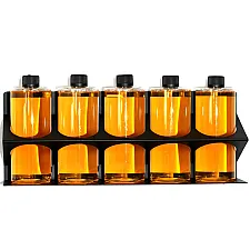 Bottle Holder 1L Capacity 5-Bottle Wall Mount Powder-Coated Zinc Steel Poka Premium
