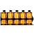 Bottle Holder 1L Capacity 5-Bottle Wall Mount Powder-Coated Zinc Steel Poka Premium