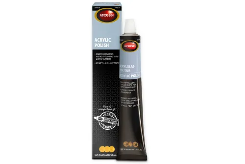 Autosol Akrylglaspolish 75ml flaska för polering av repiga och dimmiga akrylglasytor på fordon