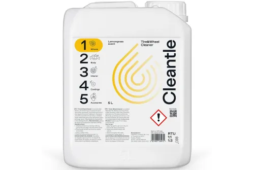 Cleantle Tyre and Wheel Cleaner 5L container, biodegradable cleaning agent for wheels